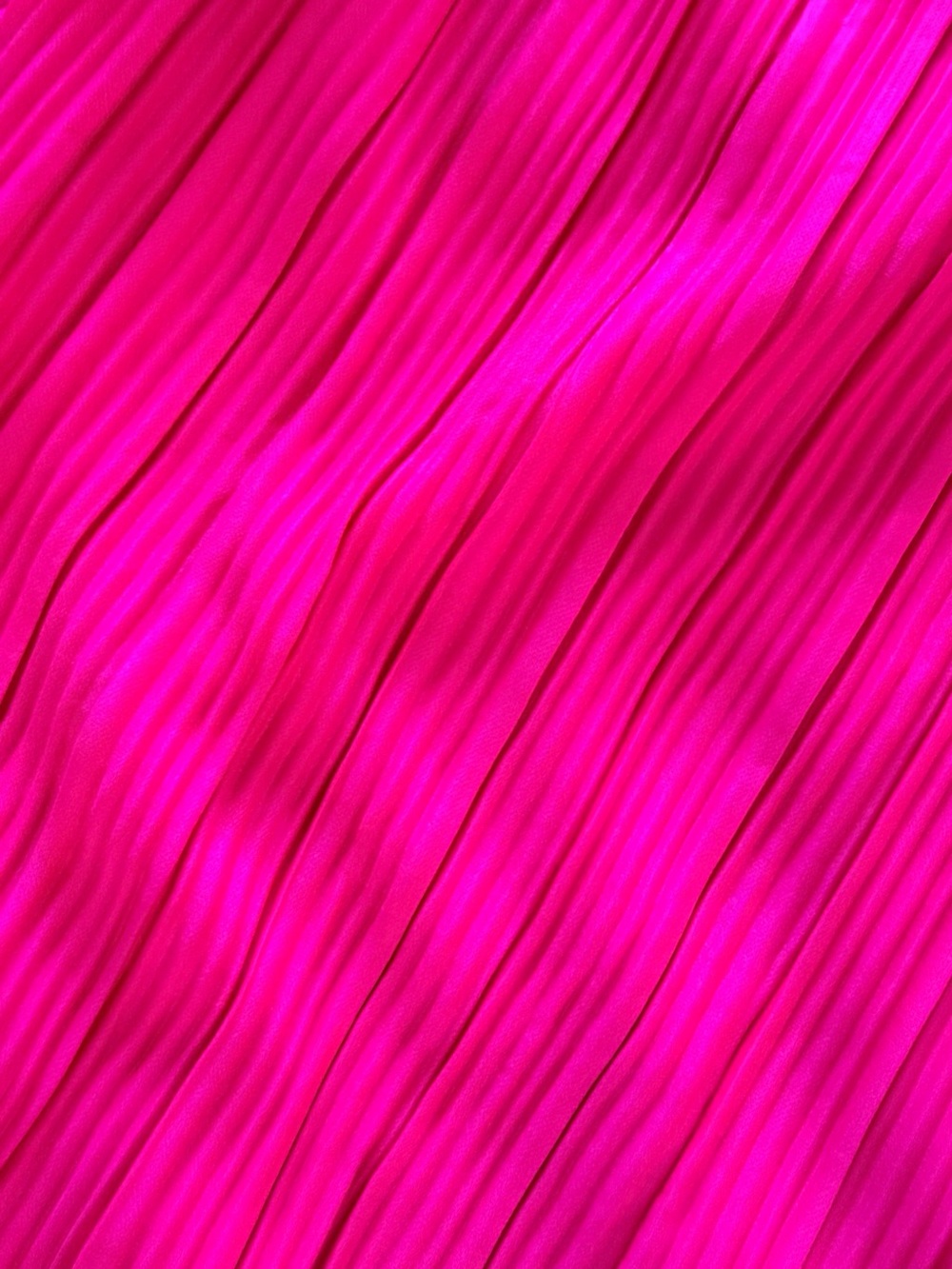 a new day Neon Hot Pink Pleated Midi Dress - Date night, vacation, night out. - Picture 6 of 7